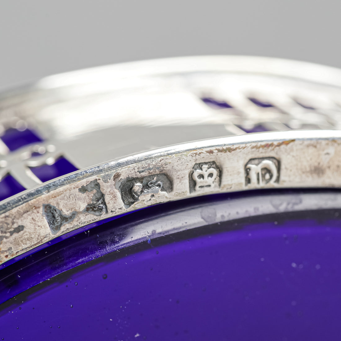 RICHARD MORTON & CO Sterling Salt Cellars & Liners Set/4