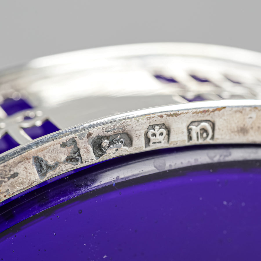 RICHARD MORTON & CO Sterling Salt Cellars & Liners Set/4
