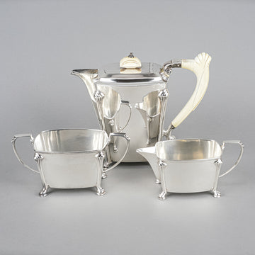 STOWER & WRAGG LTD Sterling Tea Service 3pcs Bone Handle