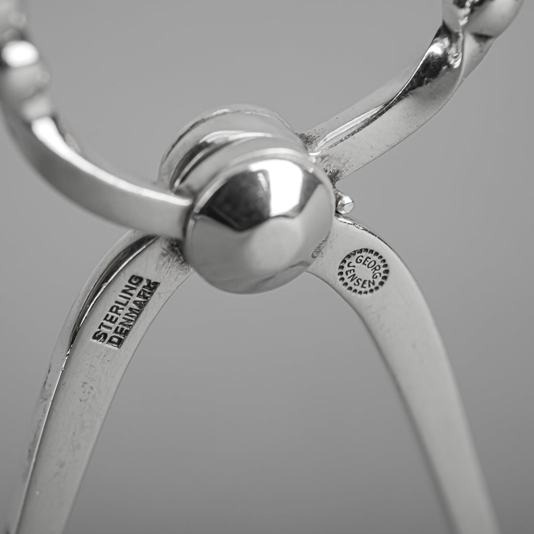 GEORG JENSEN Pyramid Sterling Sugar Tongs