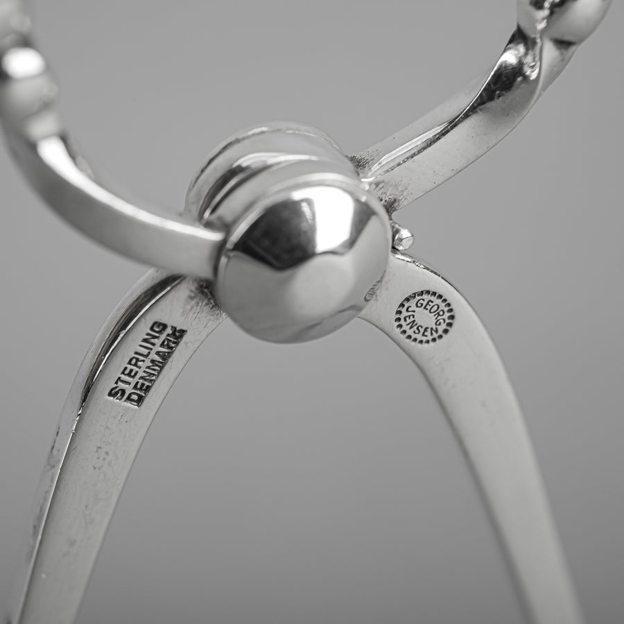 GEORG JENSEN Pyramid Sterling Sugar Tongs