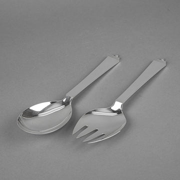 GEORG JENSEN Pyramid Sterling Salad Servers 2 Pcs