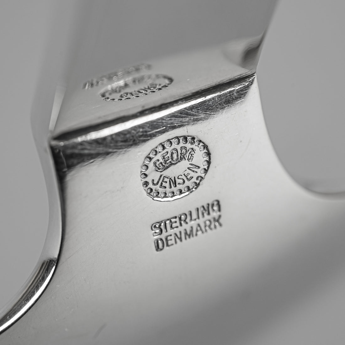 GEORG JENSEN Pyramid Sterling Serving Fork