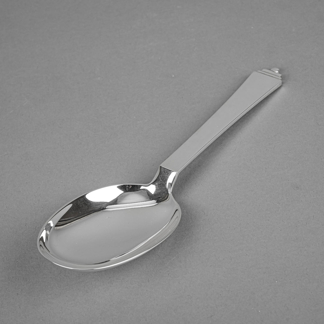 GEORG JENSEN Pyramid Sterling Serving Spoon