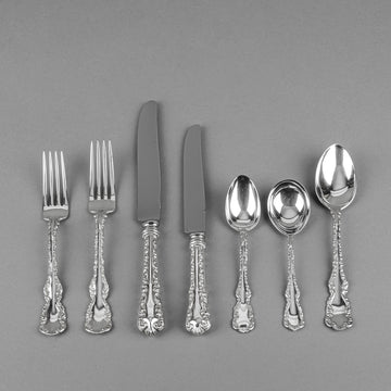 RODEN BROS Louis Sterling Flatware 85 Pieces
