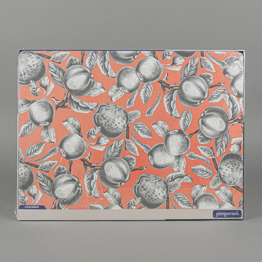 PIMPERNEL Board Placemats Set Of 4 Pomona Coral