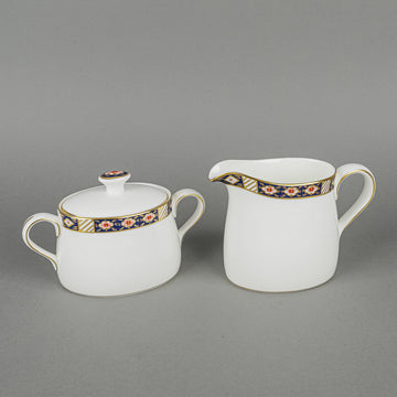 ROYAL CROWN DERBY Kedleston A1315 Cream & Covered Sugar