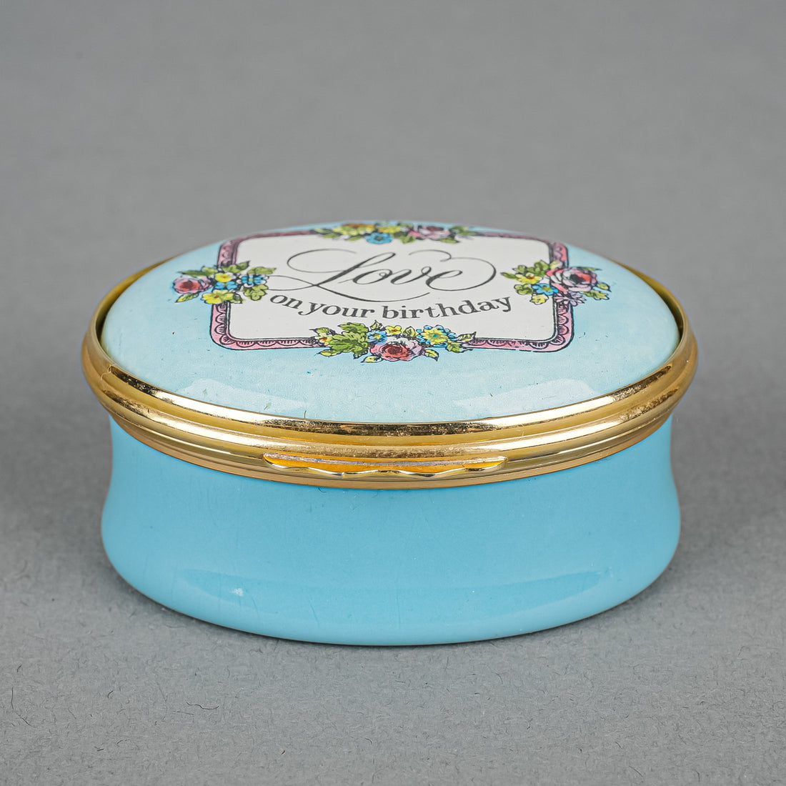 CARTIER Enamel Trinket/Pill Box "Love On Your Brithday"