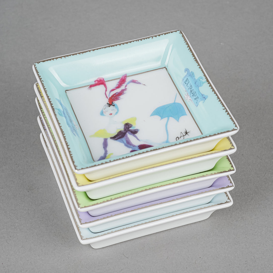 CHRISTIAN LACROIX Five Continents Ashtray/Trinket Dishes