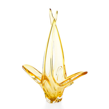 Vintage Chalet Style Free Form Art Glass Basket