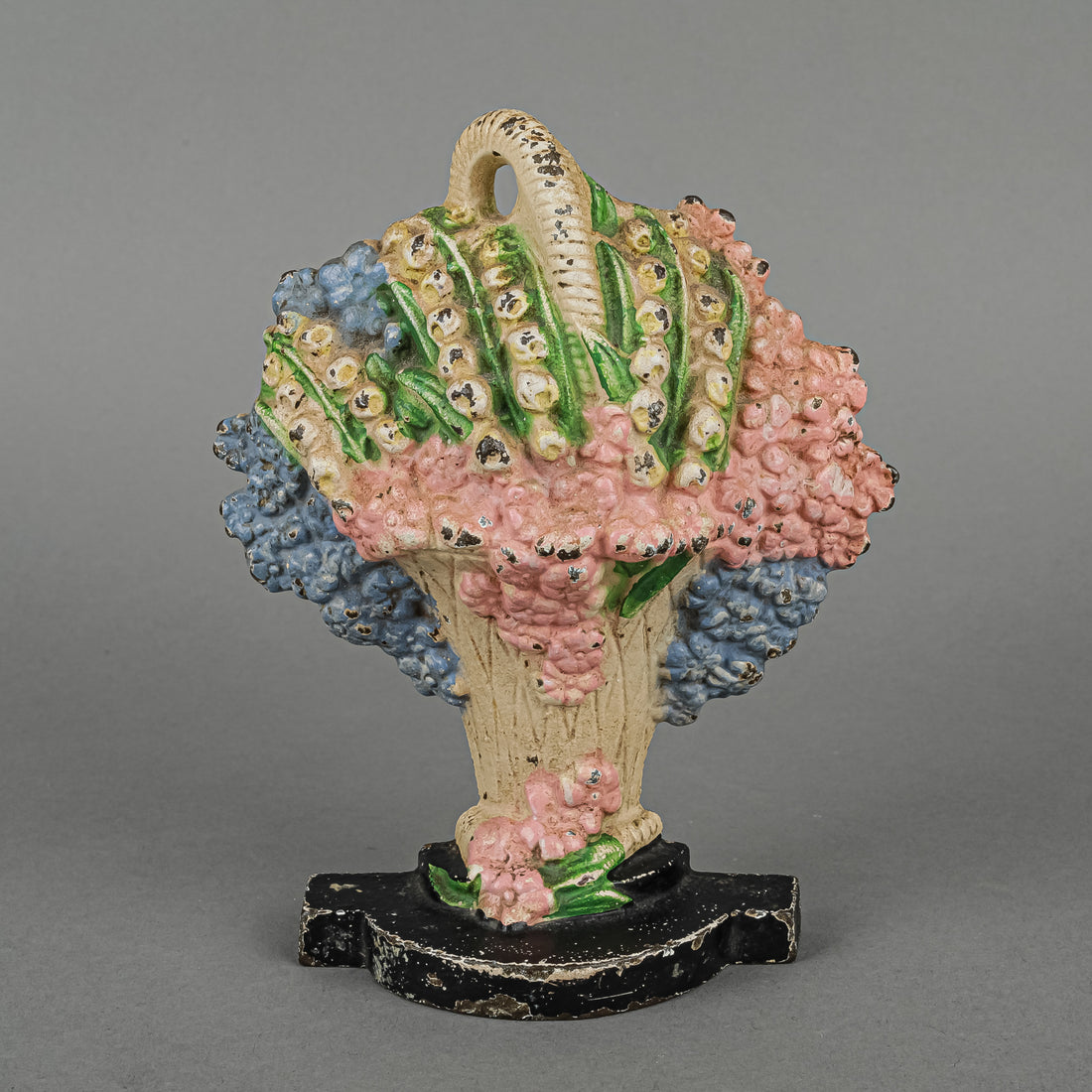 HUBLEY Painted Cast Iron Doorstop 473  Lily Of The Valley