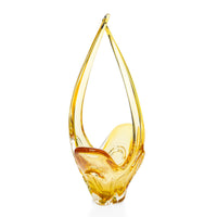 Vintage Chalet Style Free Form Art Glass Basket