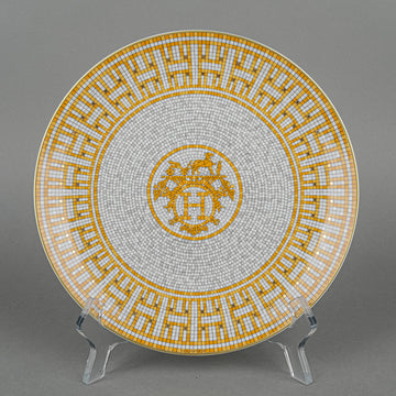 HERMES Mosaique Au 24 Gold Dessert Plate Set Of 5 D8.25"