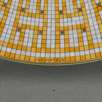 HERMES Mosaique Au 24 Gold Dessert Plate Set Of 5 D8.25"