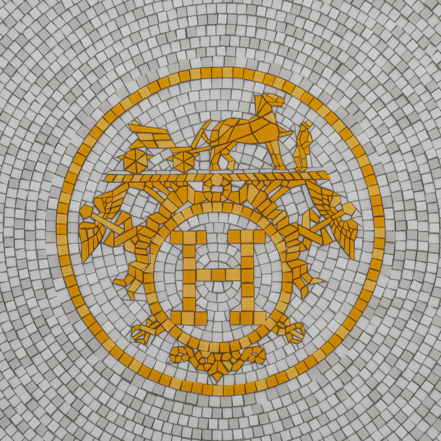 HERMES Mosaique Au 24 Gold Dessert Plate Set Of 5 D8.25"