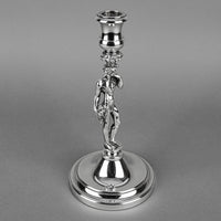 CHRISTOFLE Bacchus Silverplate Candlesticks And Pedestal Bowl 3 Pieces