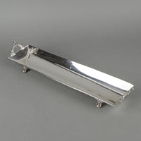 GODINGER Silver Plate Footed Baguette/Bread Tray