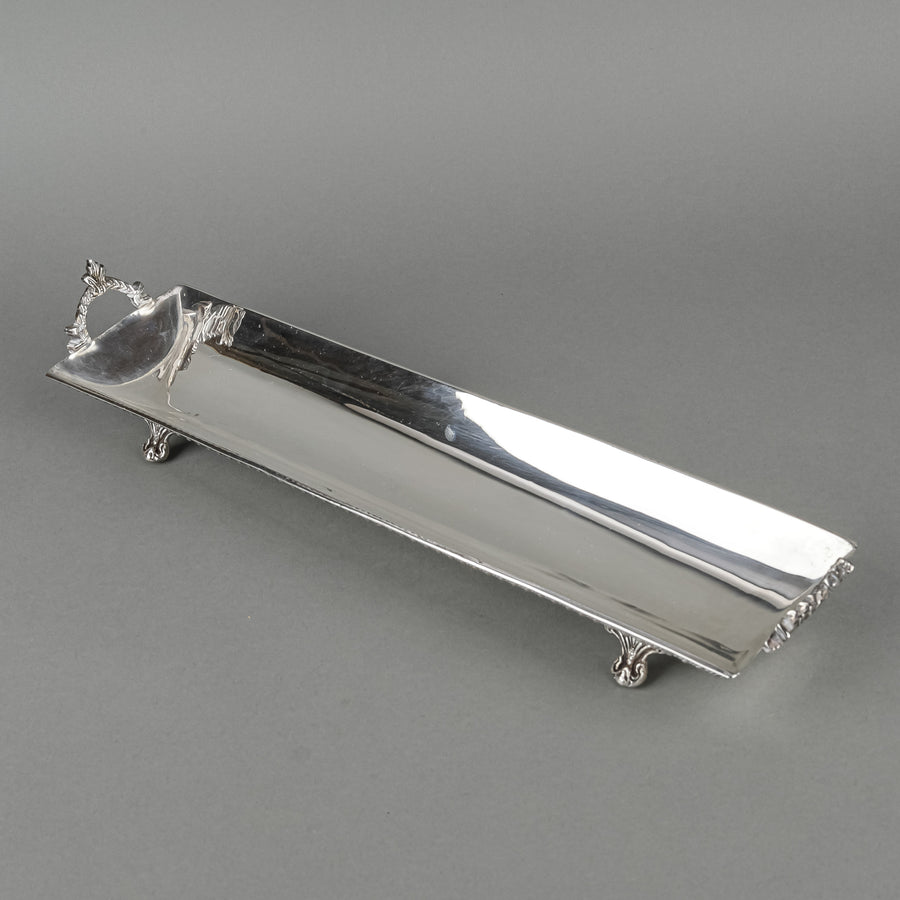 GODINGER Silver Plate Footed Baguette/Bread Tray