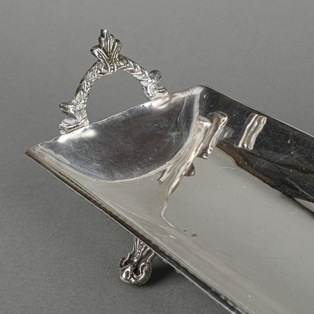 GODINGER Silver Plate Footed Baguette/Bread Tray