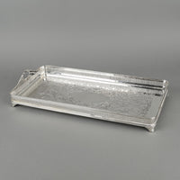 GODINGER Silverplate Footed Gallery Tray