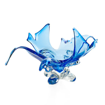 Chalet Style Free Form Art Glass Basket