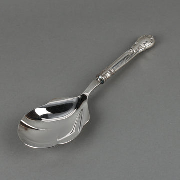 BIRKS Chantilly Sterling Silver Handle Silverplate Berry Spoon