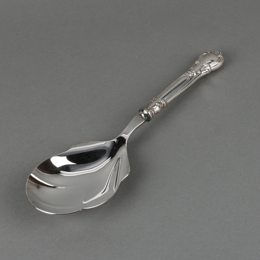 BIRKS Chantilly Sterling Silver Handle Silverplate Berry Spoon