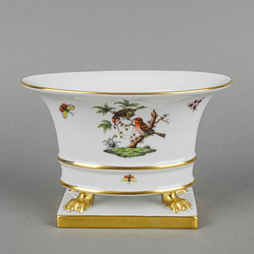 HEREND Rothchild Bird Oval Empire Vase 6456