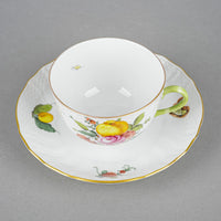 HEREND Fruits & Flowers Cup & Saucer