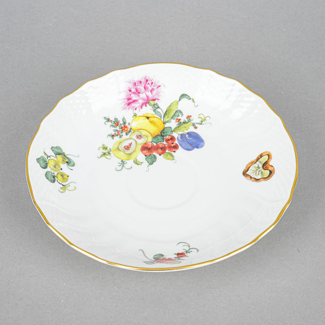 HEREND Fruits & Flowers Cup & Saucer