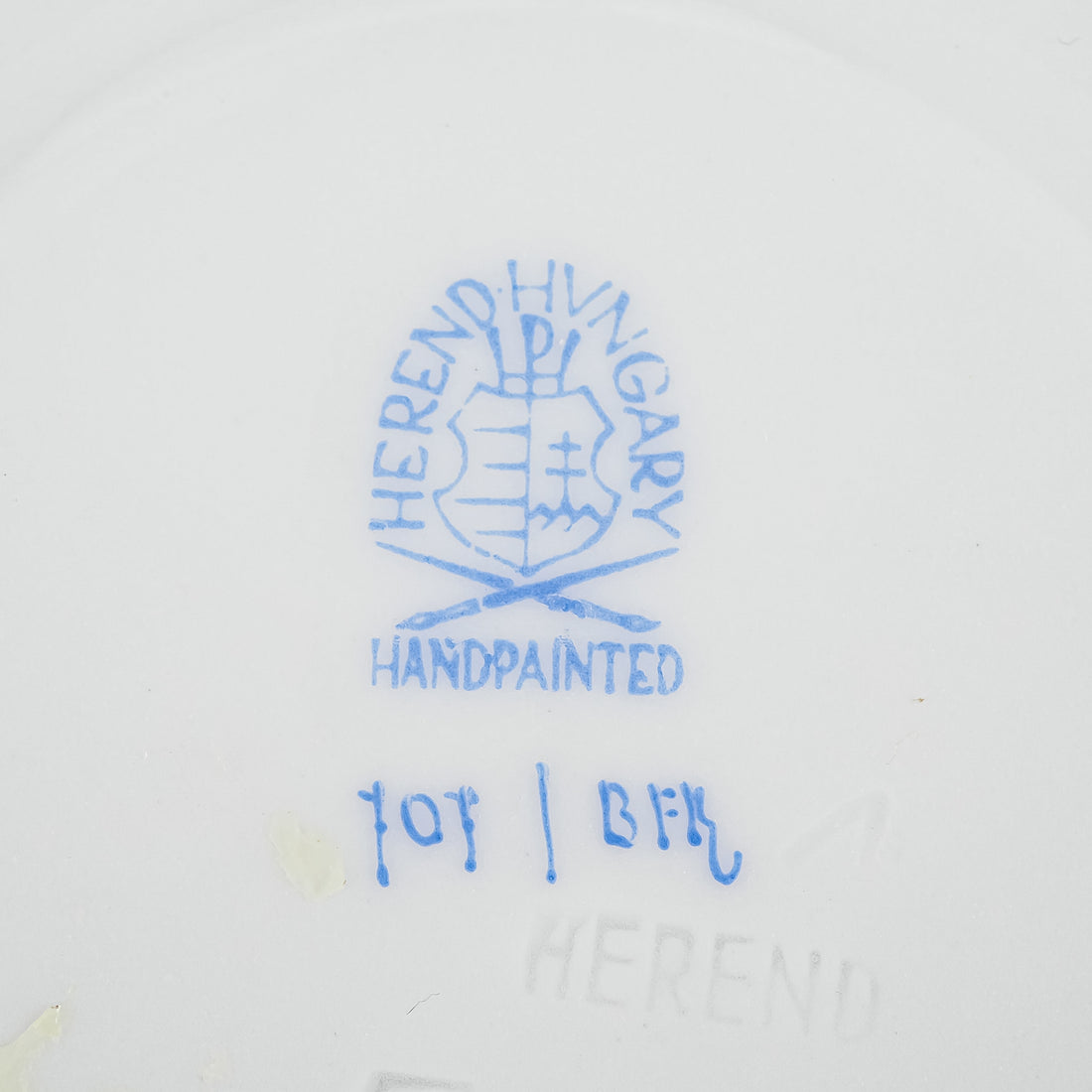 HEREND Fruits & Flowers Cream Soup & Saucer