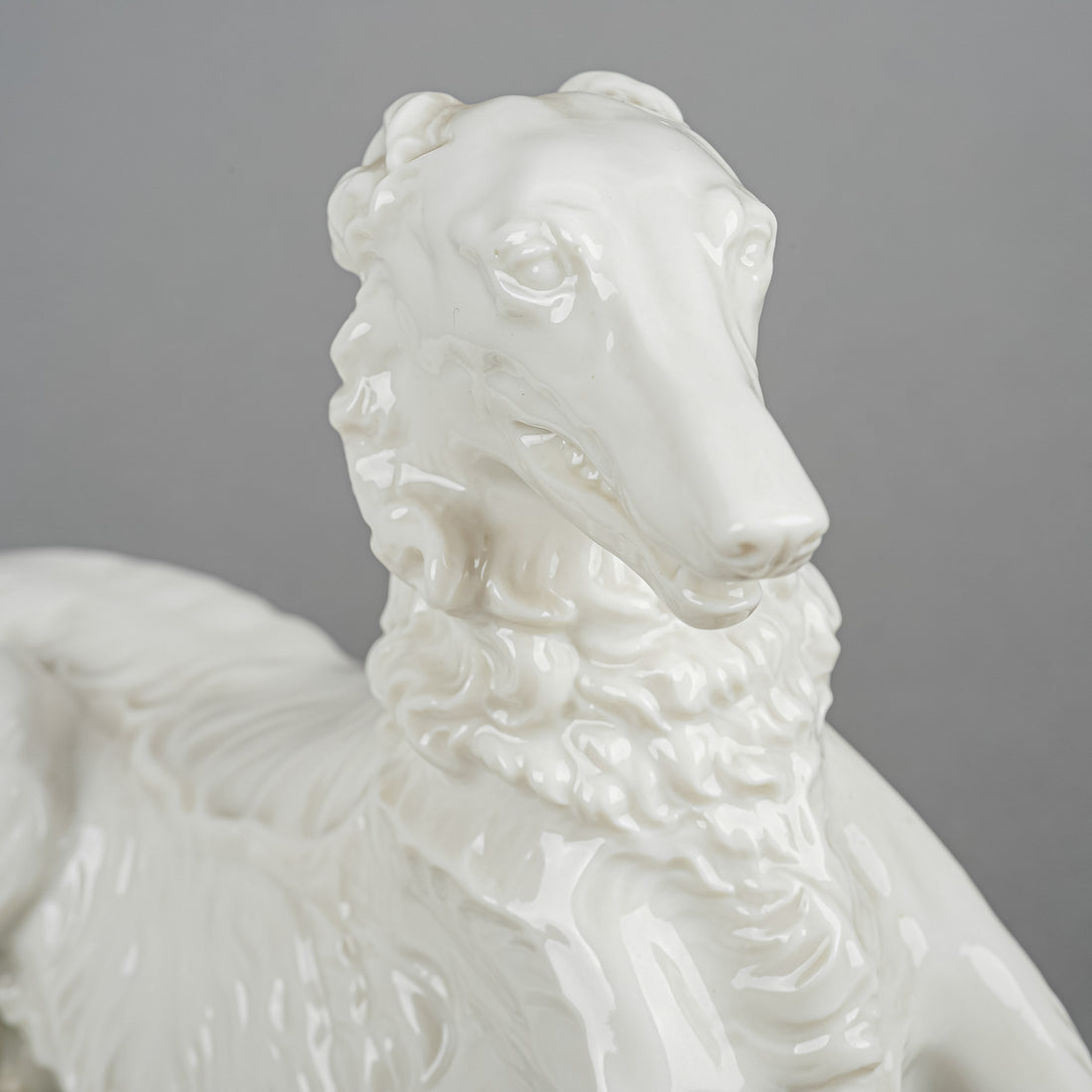 THEODOR KARNER For Nymphenburg Figurine Lying Borzoi Dog 438