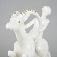 HUTSCHENREUTHER Figurine Art Deco Woman Riding Gazelle