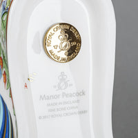 ROYAL CROWN DERBY Paperweight Manor Peacock