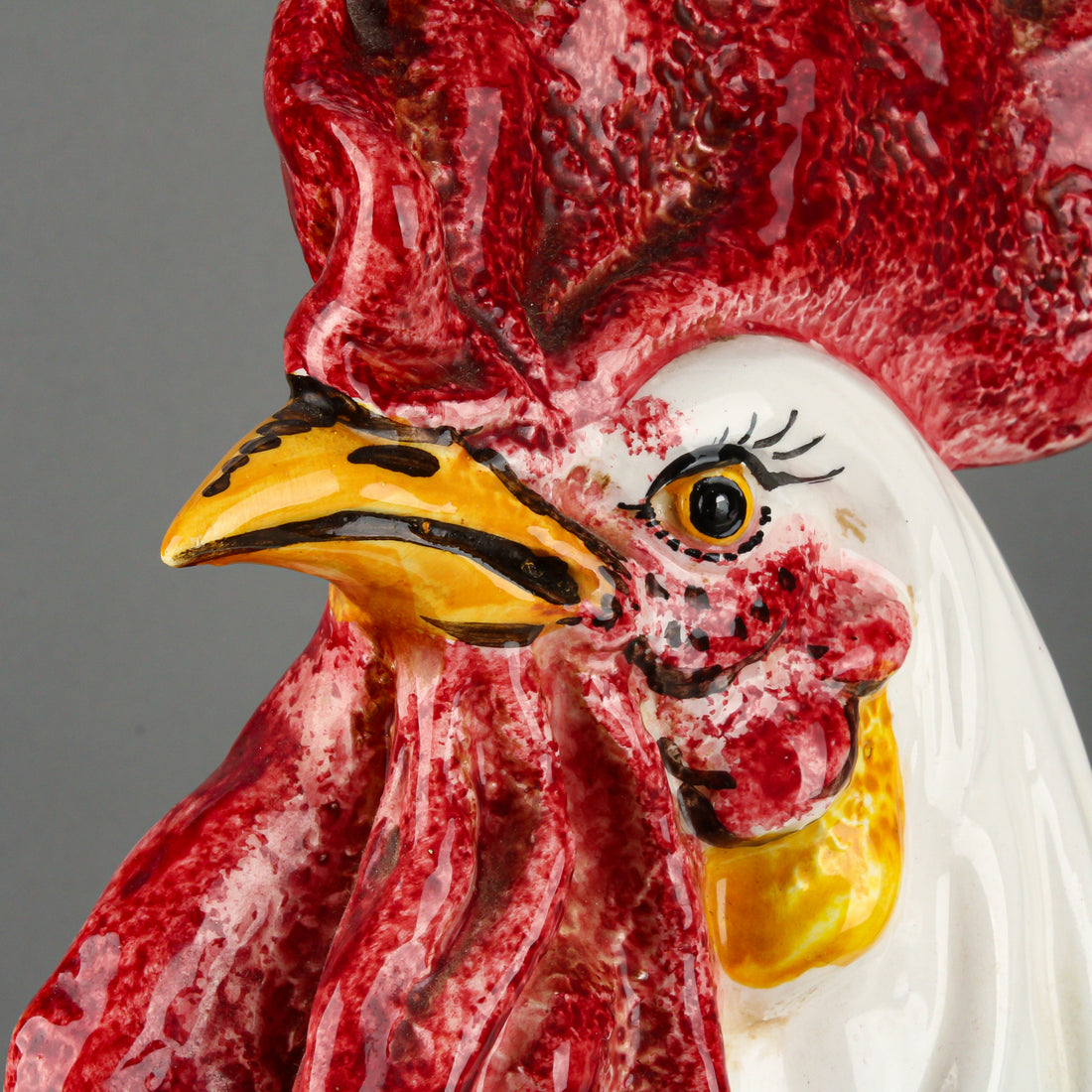 Italian Ceramic Rooster Figurine