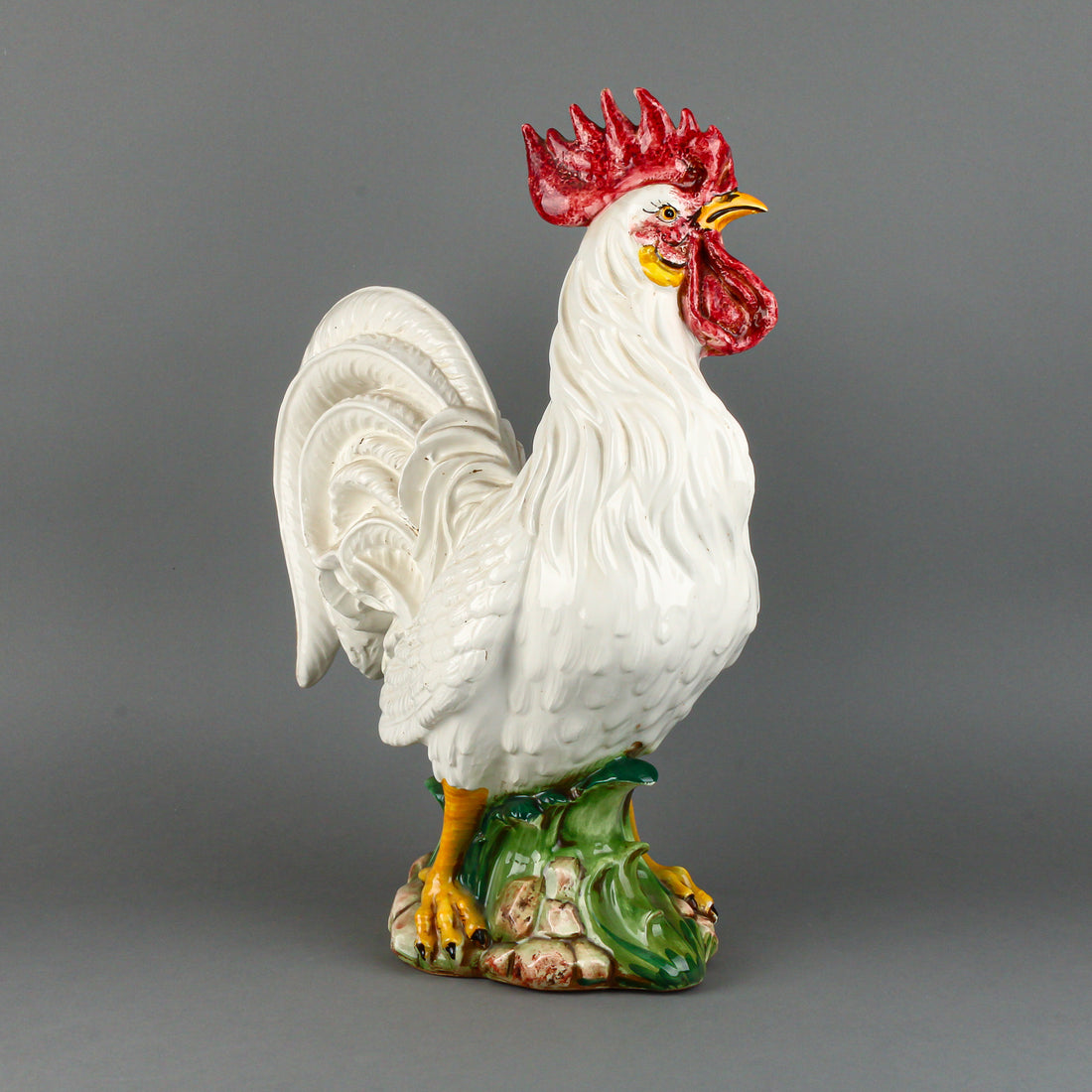Italian Ceramic Rooster Figurine