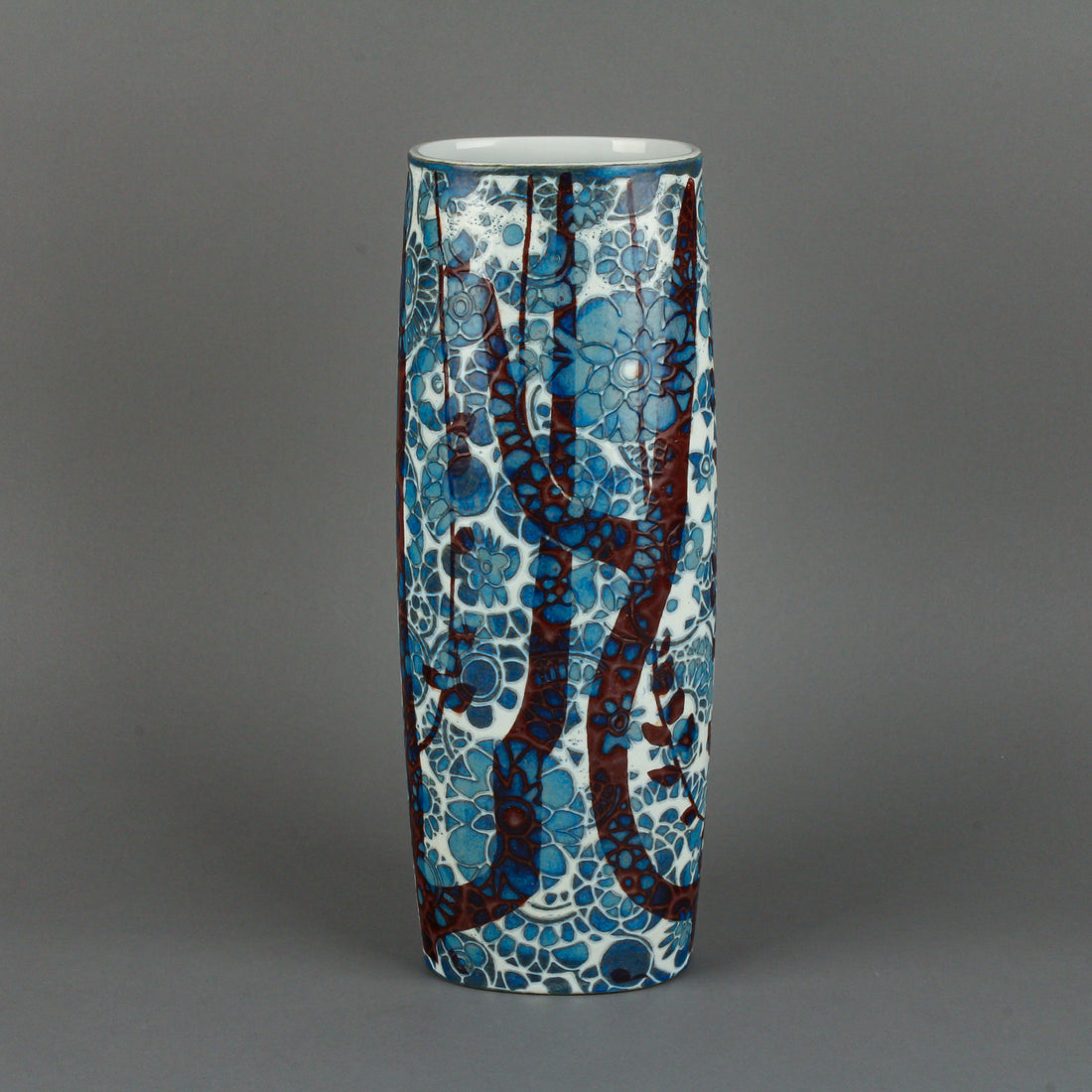 ROYAL COPENHAGEN Johanne Gerber Baca Blue Fajance Vase 780/3101