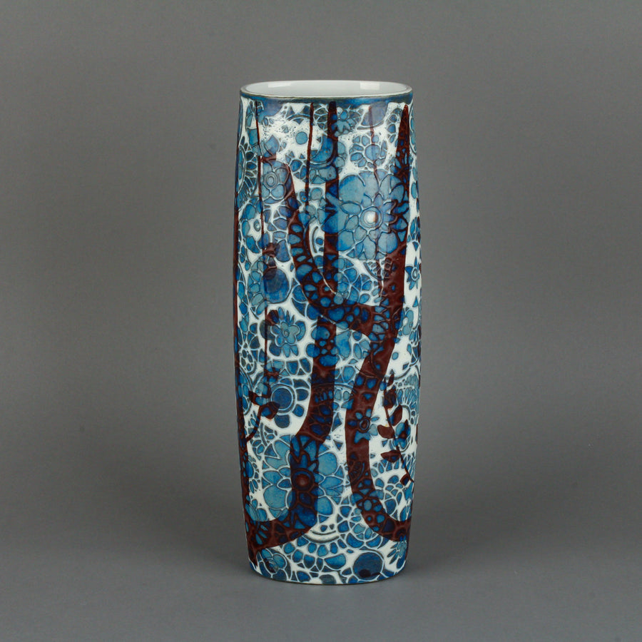 ROYAL COPENHAGEN Johanne Gerber Baca Blue Fajance Vase 780/3101