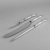 BIRKS Chantilly Sterling Handle Stainless Steel Carving Set 3pcs