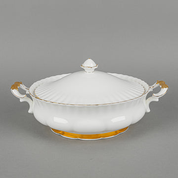 ROYAL ALBERT Val D'or Covered Serving Dish