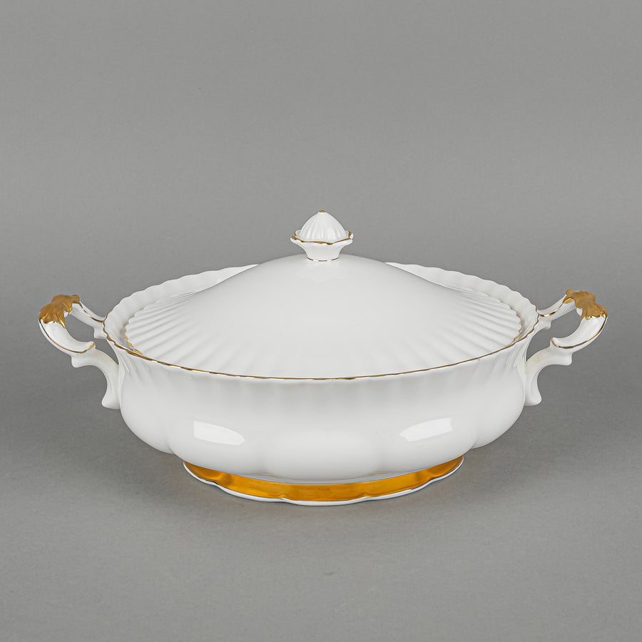 ROYAL ALBERT Val D'or Covered Serving Dish