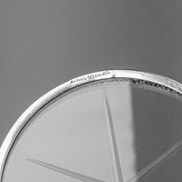 BIRKS STERLING 925 Silver Rim Crystal Coasters Set Of 7