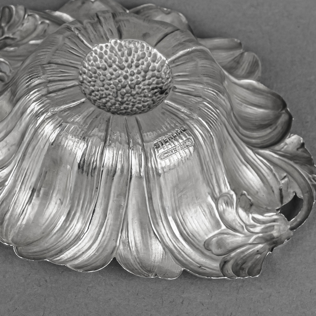 RODEN BROS 925 Sterling Flower Nut Dishes/Ashtrays Set of 6