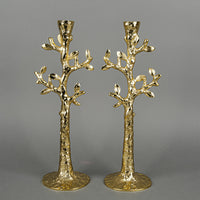 MICHAEL ARAM Tree Of Life Gold Candlesticks Set Of 2