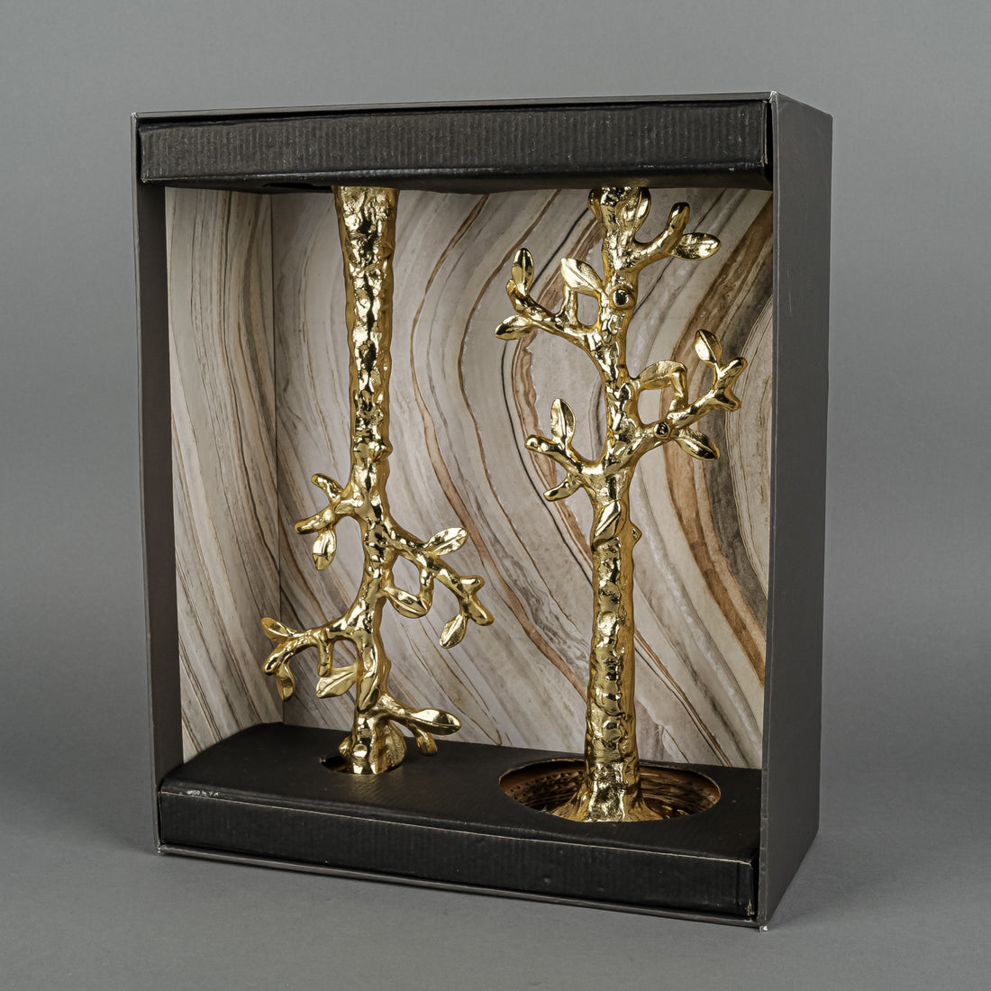 MICHAEL ARAM Tree Of Life Gold Candlesticks Set Of 2