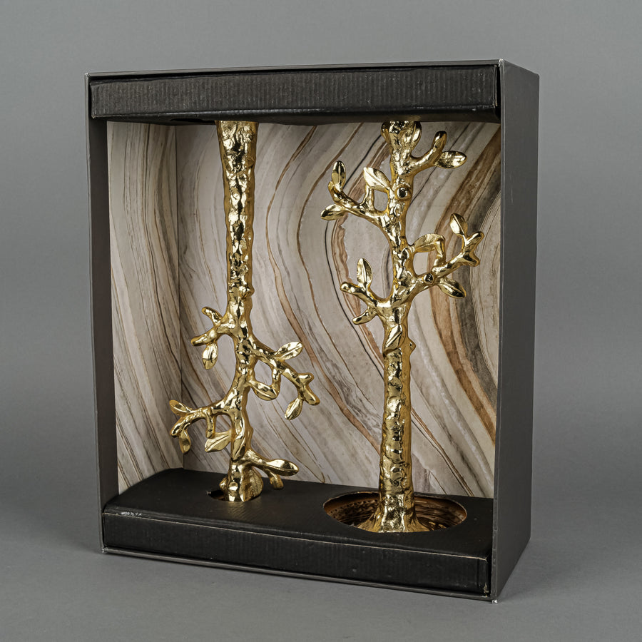 MICHAEL ARAM Tree Of Life Gold Candlesticks Set Of 2