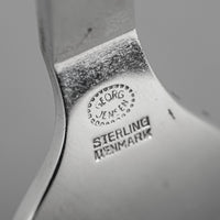 GEORG JENSEN Pyramid Sterling Fish Forks Set of 5