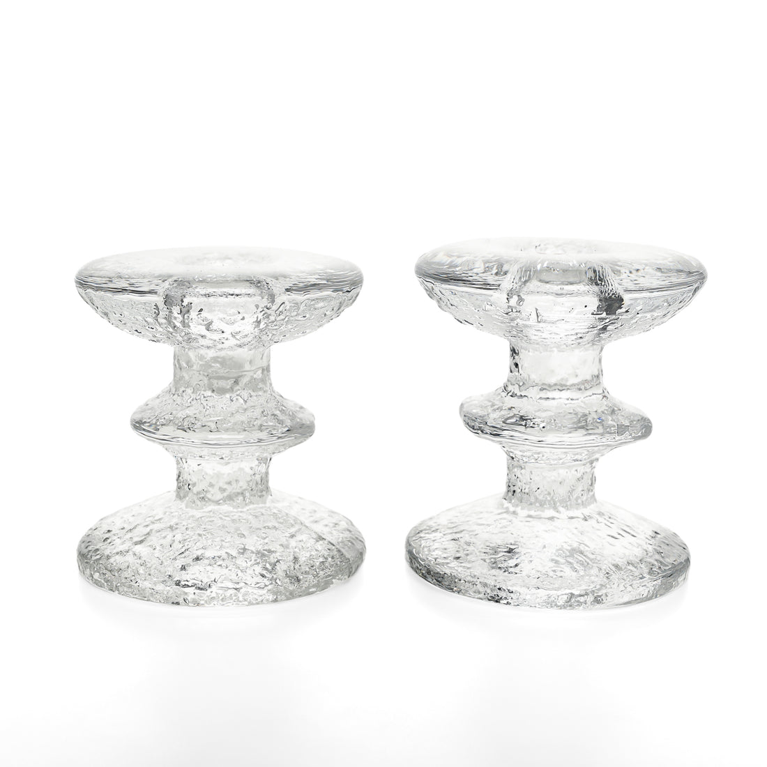 IITTALA Timo Sarpaneva FESTIVO One Ring Candlesticks Set Of 2