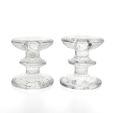IITTALA Timo Sarpaneva FESTIVO One Ring Candlesticks Set Of 2