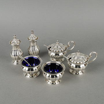 BIRKS Sterling Salt, Pepper & Mustard Set/2 13pcs